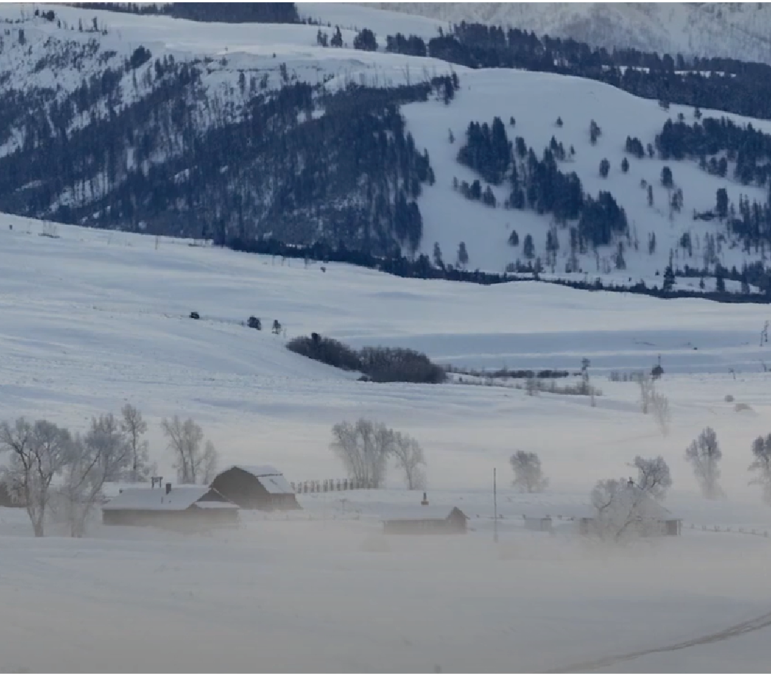 Ranch in the snow